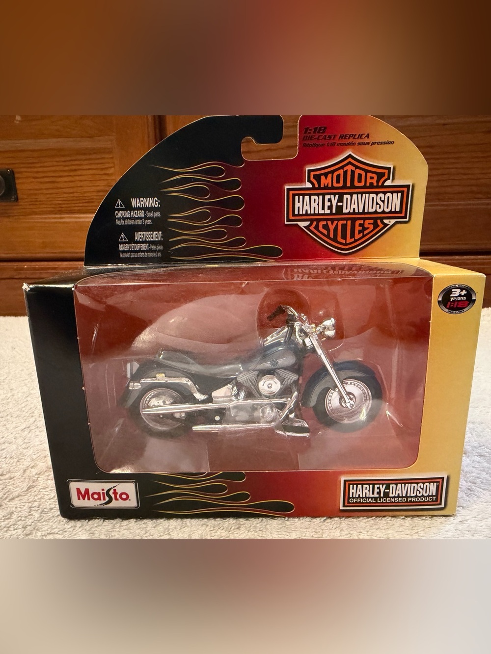 NWT Harley-Davidson 1998 FLSTF Fat Boy Model Die-Cast 1:18 Replica HD Motorcycle